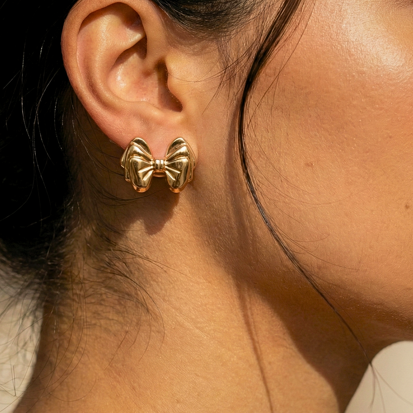Golden Bow Studs