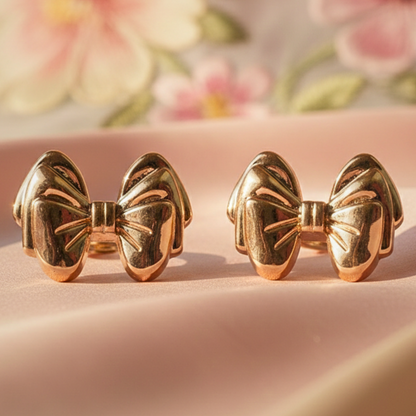 Golden Bow Studs