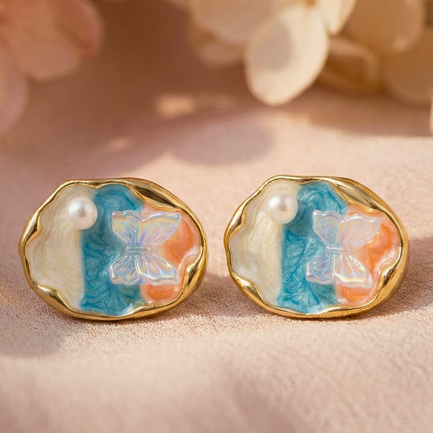 Pastel Tide Butterfly Earrings